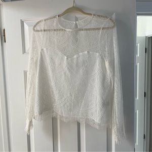 Cupcakes & Cashmere White Lace Top